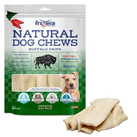 Frigera Natural Dog Chews Bøffelchips 250g