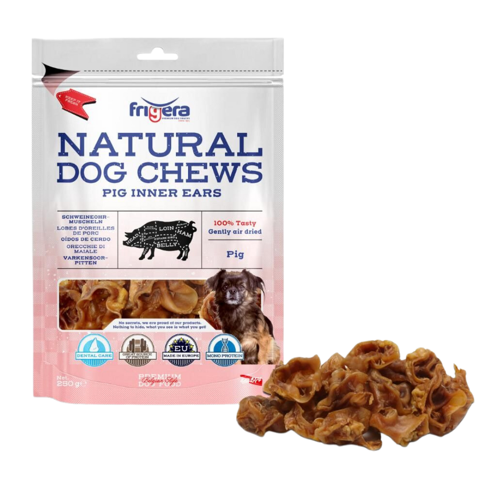 Frigera - Natural Dog Chews, Indre Griseører 250g