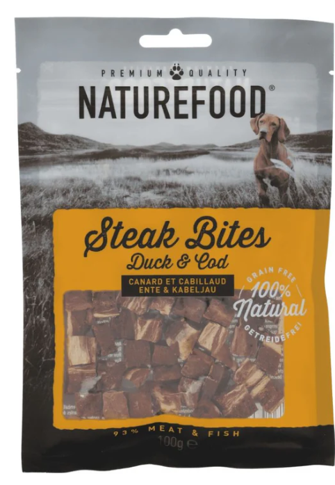 Naturefood - Bider med and og torsk 100g