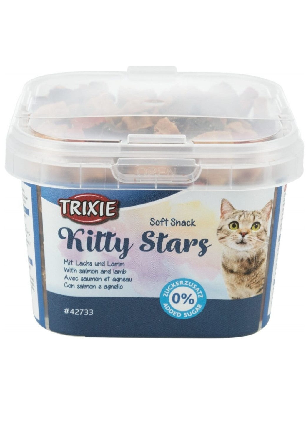 Trixie Katte godbidder Soft Snack med laks og lam Kitty Stars 140 g - sukkerfri