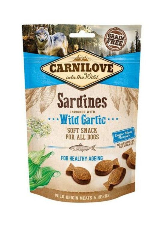 Carnilove Soft Snack med Sardiner & Vilde Hvidløg 200g