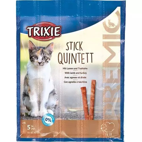 Trixie Premio Quadro-Sticks, Lam/kalkun 4 × 5 g (BF 03/02-25)