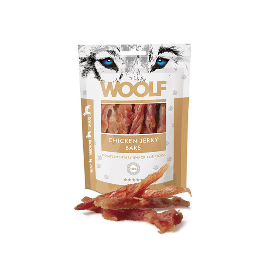 Woolf Chicken Jerky Bars 100g