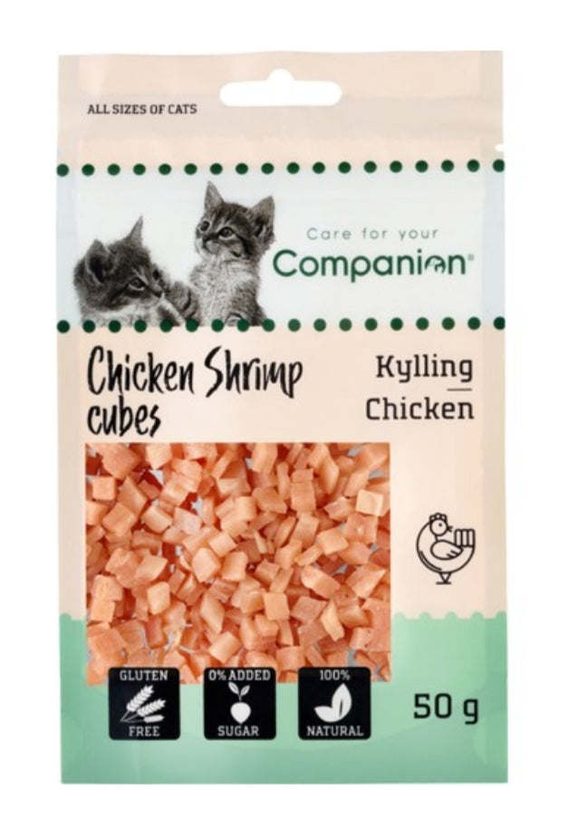 Companion Shrimp Cubes (kylling) 50g