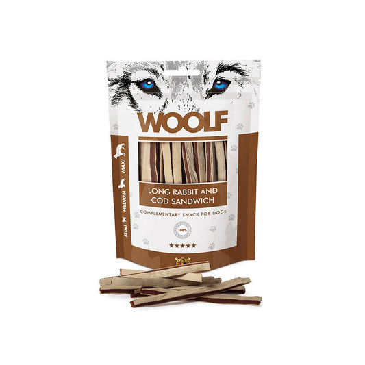 Woolf Long Rabbit and Cod Sandwich 100g