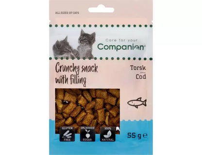 Companion Cat Crunchy Snack med fyld - torsk